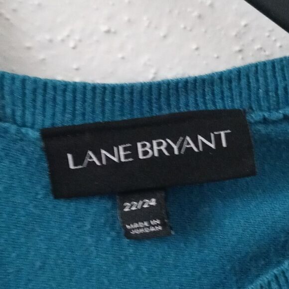 Lane Bryant size 22 dark jade v neck sweater - Picture 4 of 6